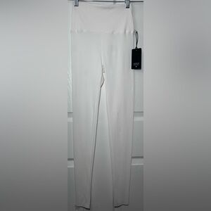 NWT LANSTON SPORT High-Rise Ribbed Legging- White/ Size X-Small